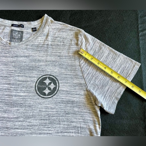 NFL Pittsburgh Steelers Men’s Gray T-Shirt Size Large Longer Length - Picture 5 of 6